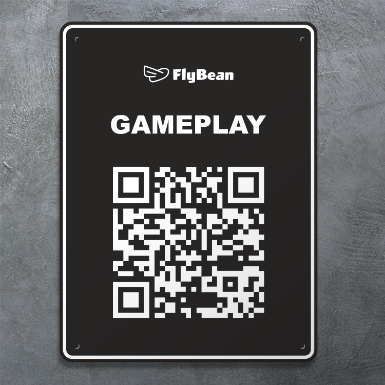 FlyBean Gameplay Sign (Black)
