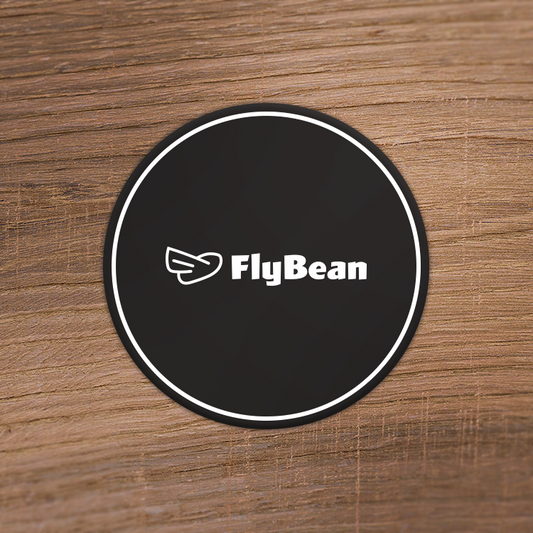 3" FlyBean Vinyl Floor Sticker (Black)