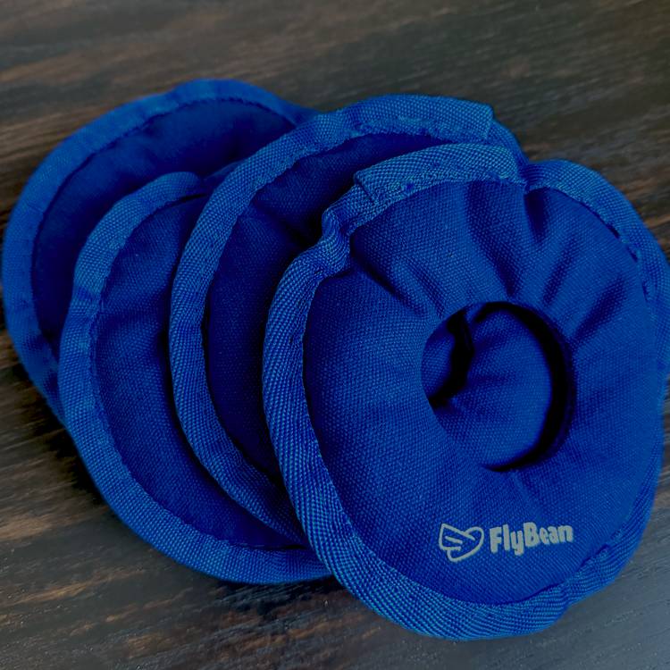 4 Blue FlyBean Bags